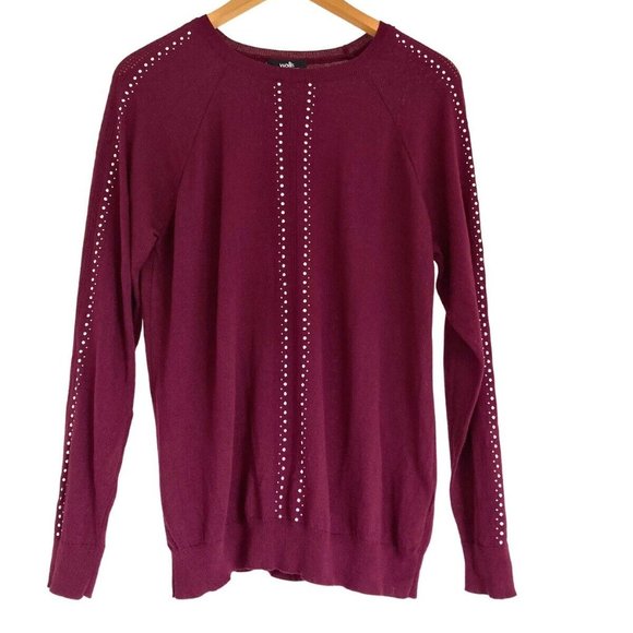 Wallis Sweaters - Ladies Women Knitted Long Sleeve Crew Neck Jumper Sweater Rhinestone Pullover